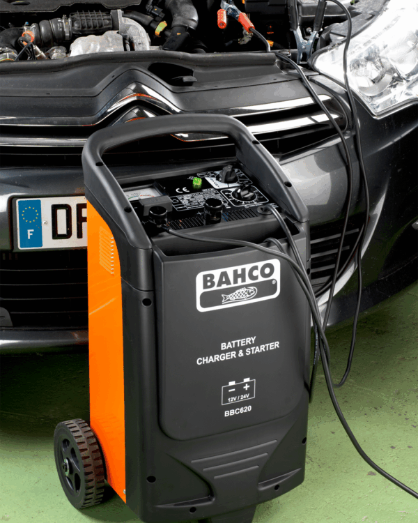 Cargador arrancador de baterias 6/12v, 570a, 220v Bahco - Image 2