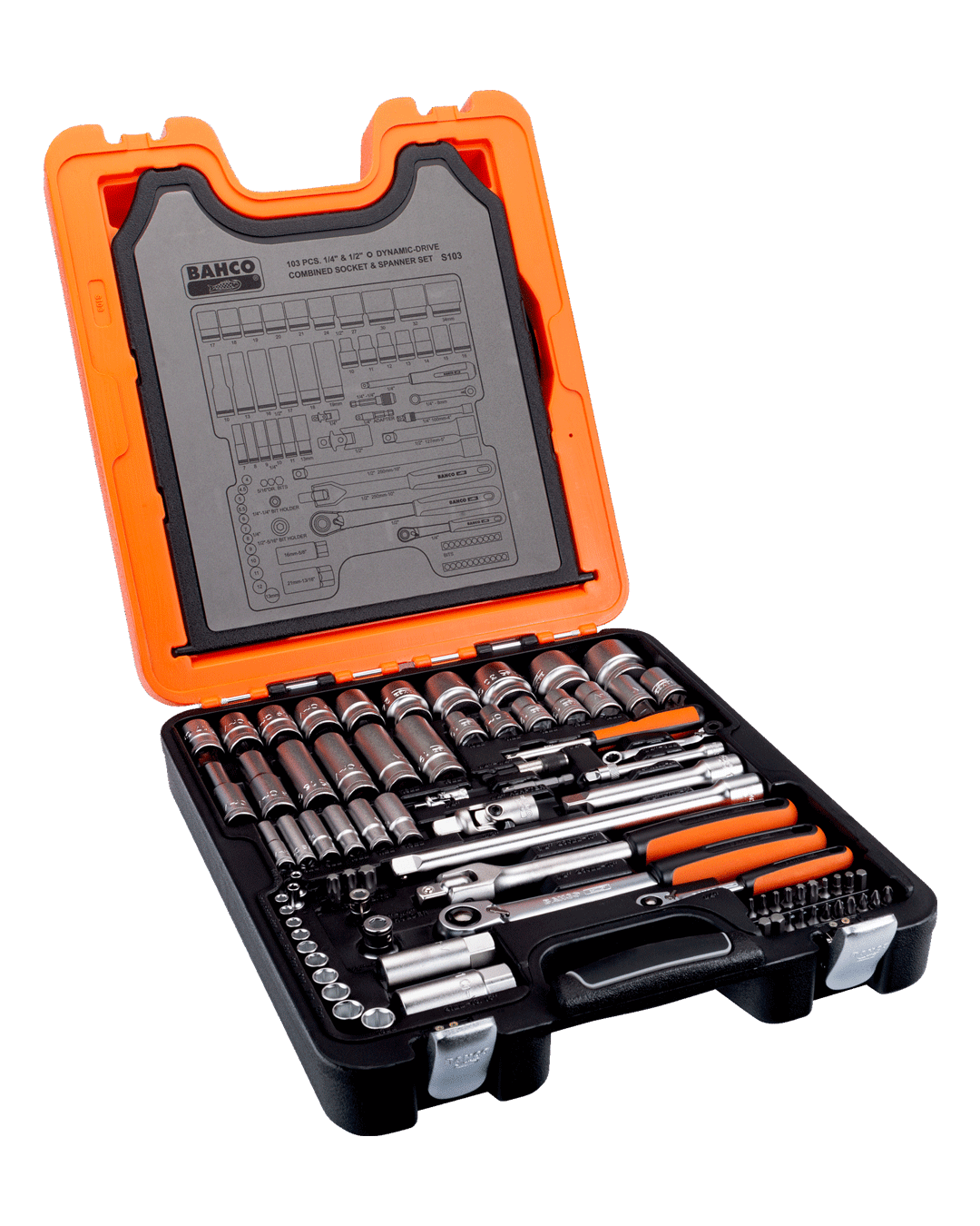 Dados y accesorios m1/4" y 1/2", 103pz Bahco