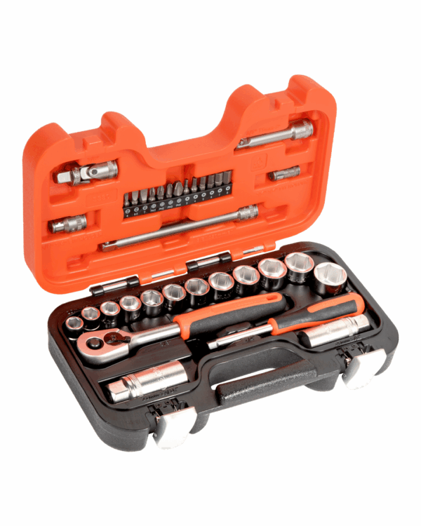 Dados y accesorios m1/4" y 3/8", 34pz Bahco