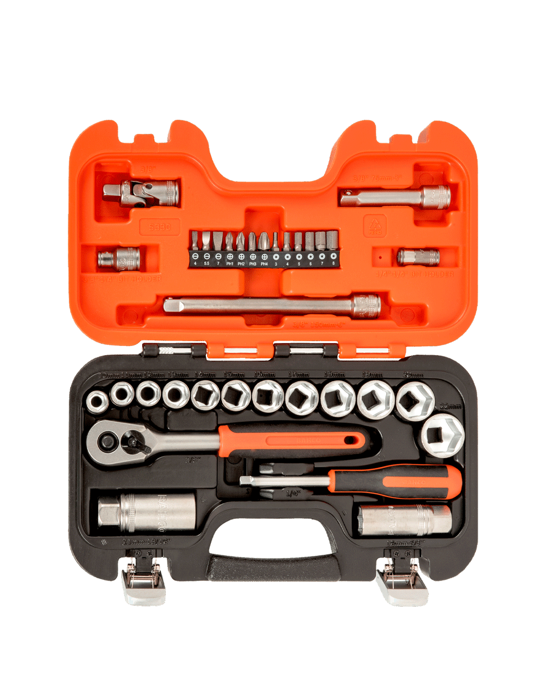 Dados y accesorios m1/4" y 3/8", 34pz Bahco - Image 3