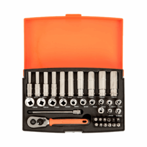 Dados y accesorios m1/4", 37pz Bahco