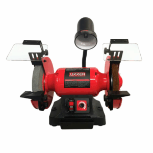 Esmeril de banco 8", 3/4hp, 570w, 120v, velocidad variable, con lámpara Urrea