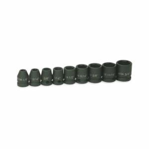 Dados m3/8", 1/4" a 3/4", 6pt, impacto, 9pzs Williams