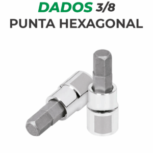 Dados punta hexagonal 3/8