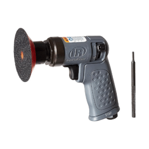 Kit de lijadora orbital neumática Ingersoll Rand 3128KA de 3", con discos abrasivos para acabados profesionales.