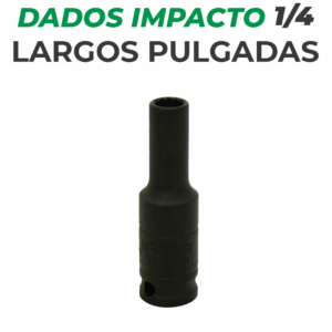 Dados de impacto largos en pulgadas mando 1/4
