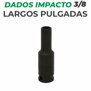 Dados de impacto largos en pulgadas mando 3/8