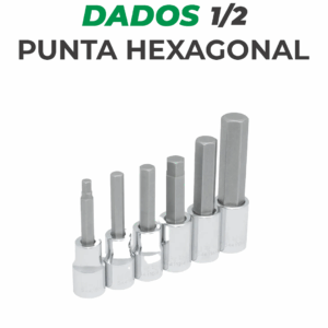 Dados punta hexagonal 1/2