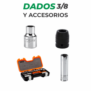Dados y accesorios mando 3/8