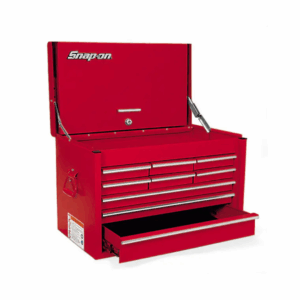 Cómoda superior de 26" con nueve cajones (roja) Snap-on