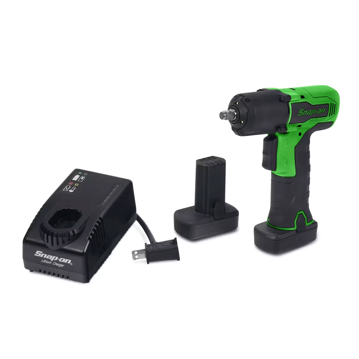kit de pistola de impacto Snap-on CT861GDB, 14.4V y 3/8", motor brushless en acabado verde — solo herramienta.