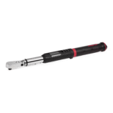 Torquímetro electrónico Snap-on TechAngle ATECH2FR125B de 3/8" con cabezal flexible, carcasa negra y cuerpo cromado