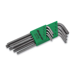 Juego de 8 llaves TORX® en forma de L resistentes a la manipulación (TR9–TR40) Snap on