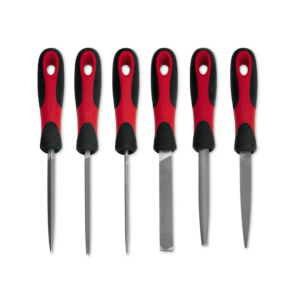 Juego de 6 limas miniatura con mango de agarre suave Snap on