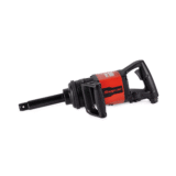 llave-yunque-pistola de impacto neumática Snap-on PT1800AL de 1 pulgada con yunque largo para trabajos pesados color rojo sobre fondo blanco