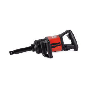 llave-yunque-pistola de impacto neumática Snap-on PT1800AL de 1 pulgada con yunque largo para trabajos pesados color rojo sobre fondo blanco