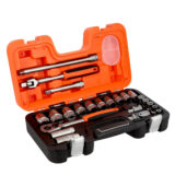 Juego de dados y accesorios M1/2", 3/8" a 1-1/4", 23 pzs Bahco