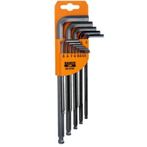 Llaves hexagonales en L, 0.050" a 3/8", largas, punta bola, juego 13 pzs Bahco