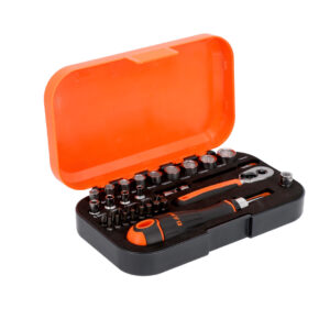 Dados y accesorios M1/4", 4 a 14 mm, 6 pt, 34 pzs Bahco